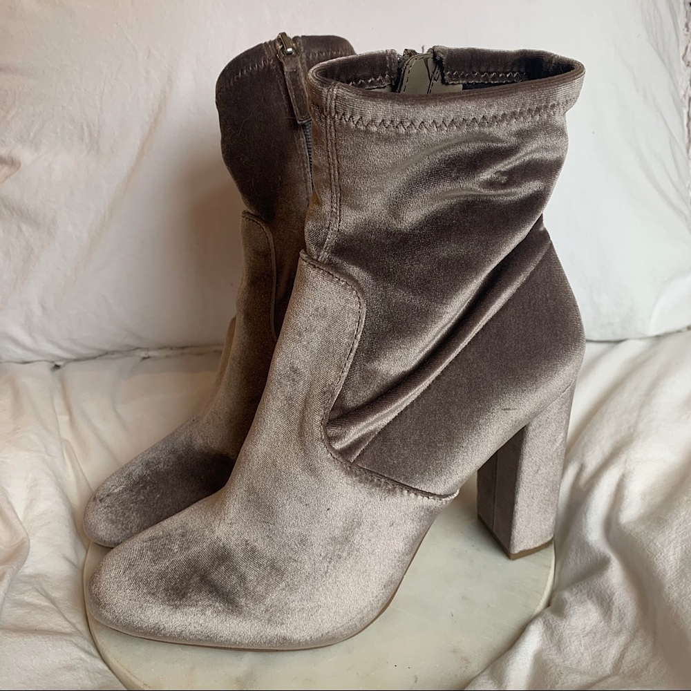 Steve Madden Light Purple Velvet Sock Boot